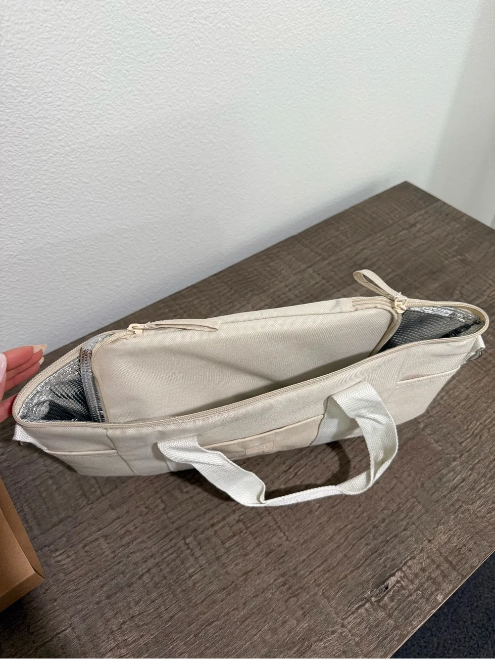 Nespresso Cream Canvas Cosmetic Pouch